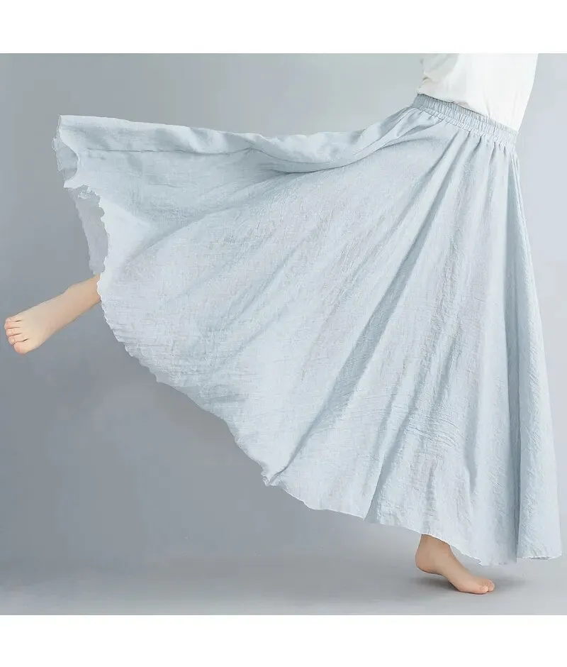 Linen Cotton Maxi Skirts New Colours