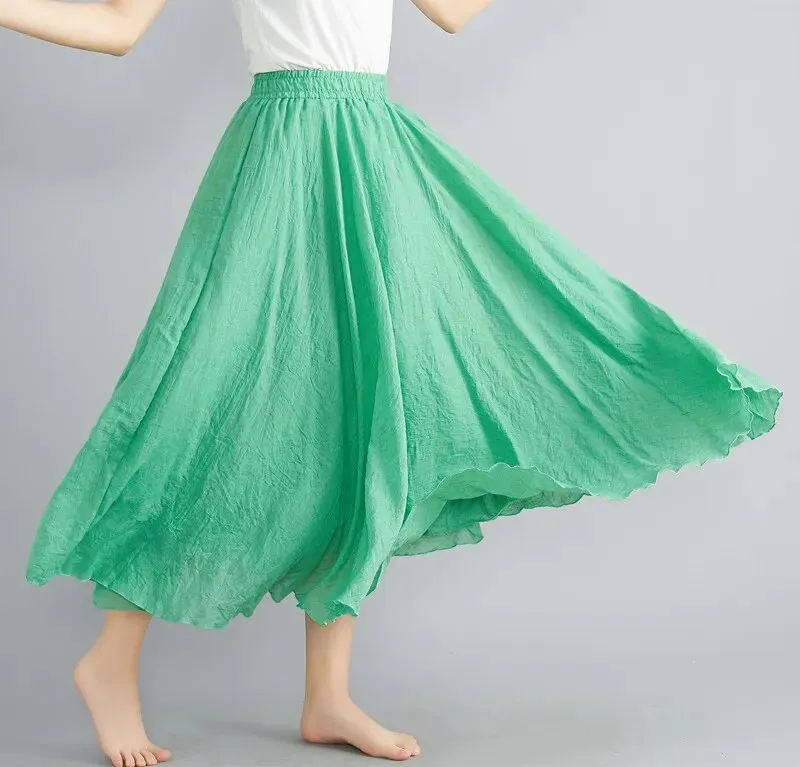 Linen Cotton Maxi Skirts New Colours