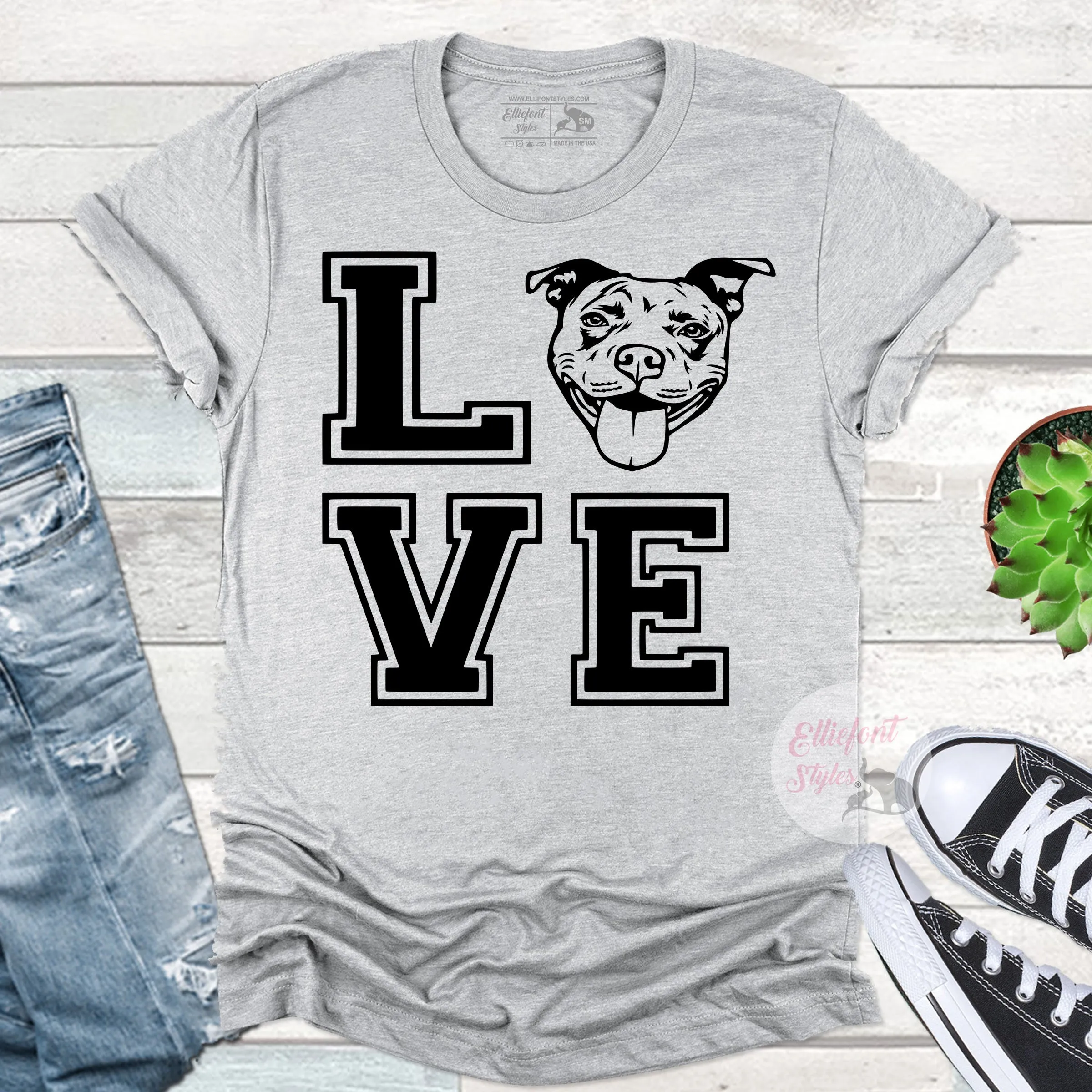 Love Pitbull Shirt