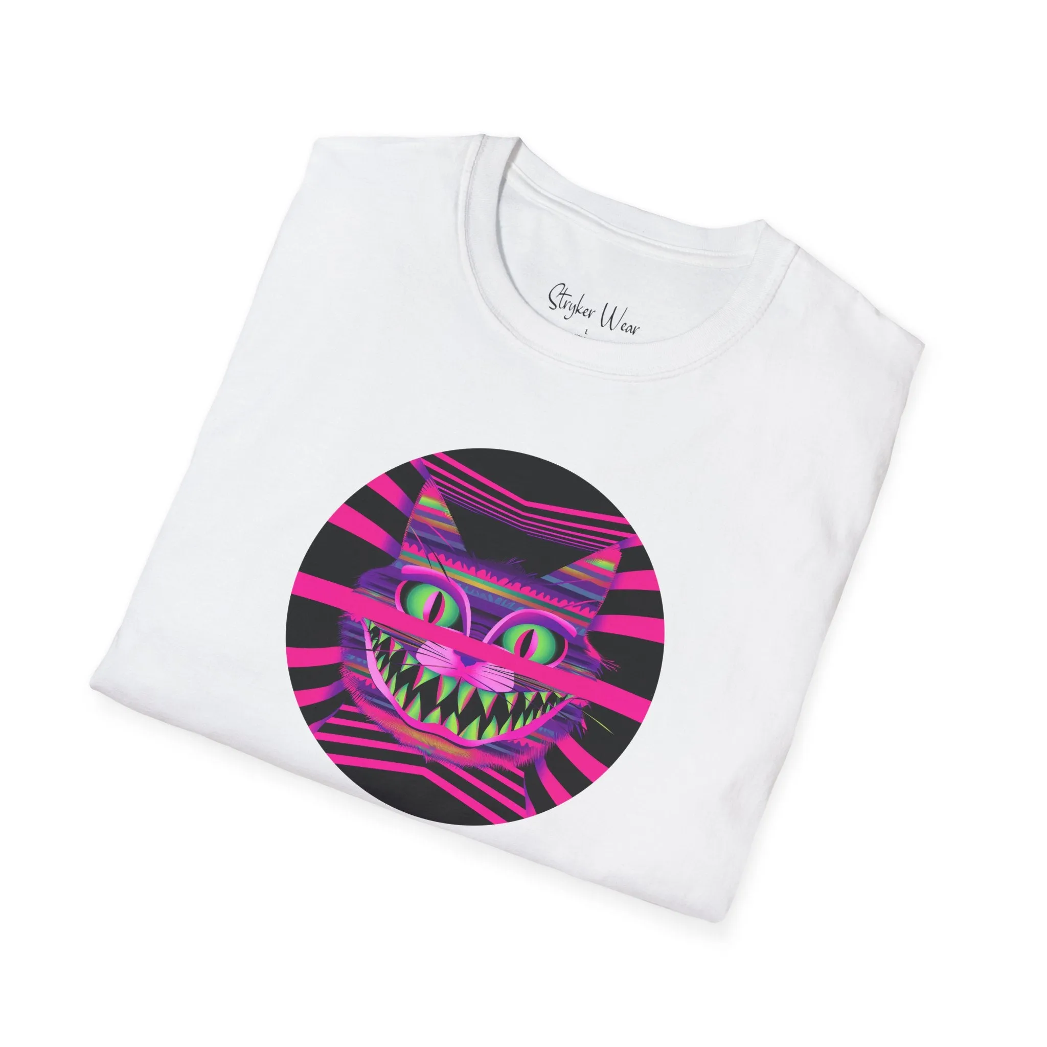 Neon Funky Cat Pop Art | Unisex Softstyle T-Shirt