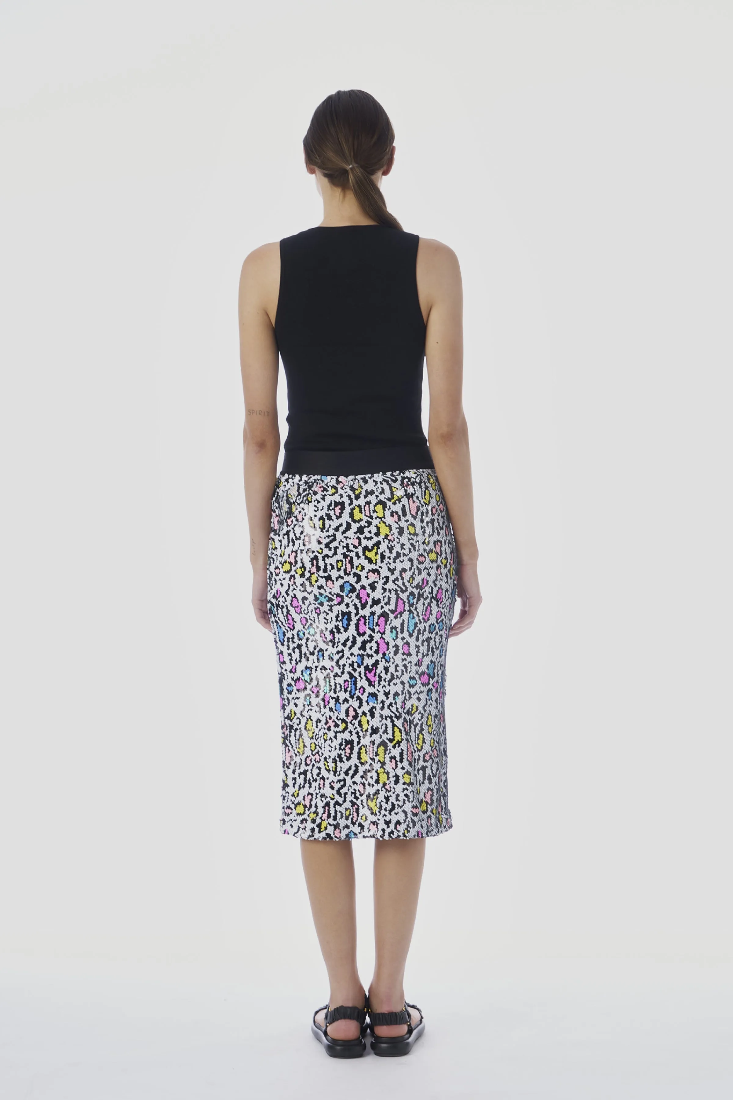 Neon Safari Sequin Liza Skirt