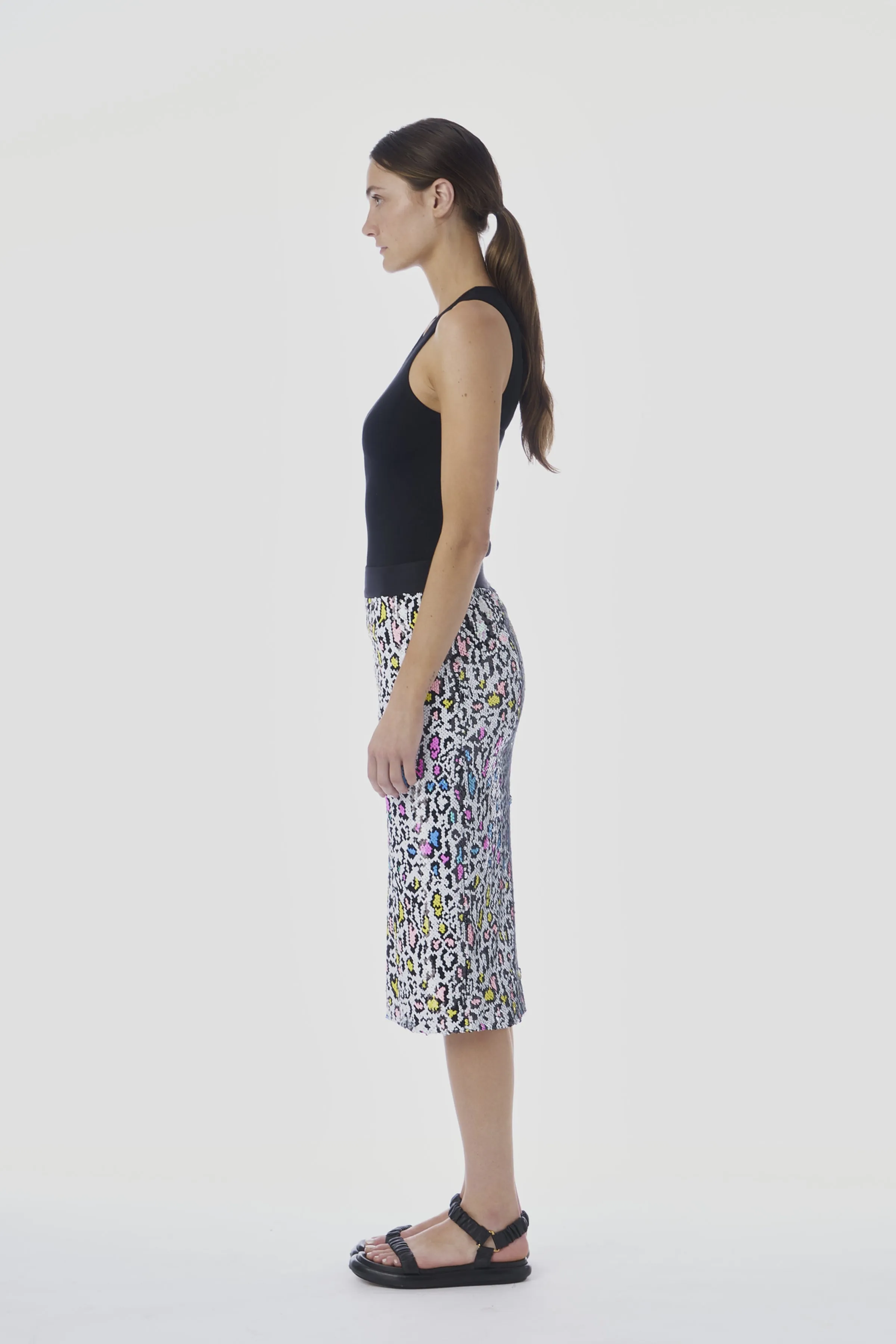 Neon Safari Sequin Liza Skirt