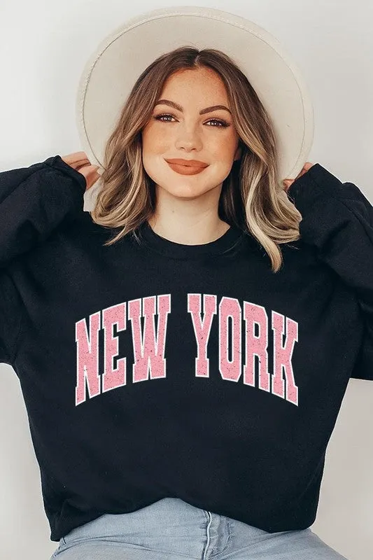 New York State Oversized Graphic Sweatshirts