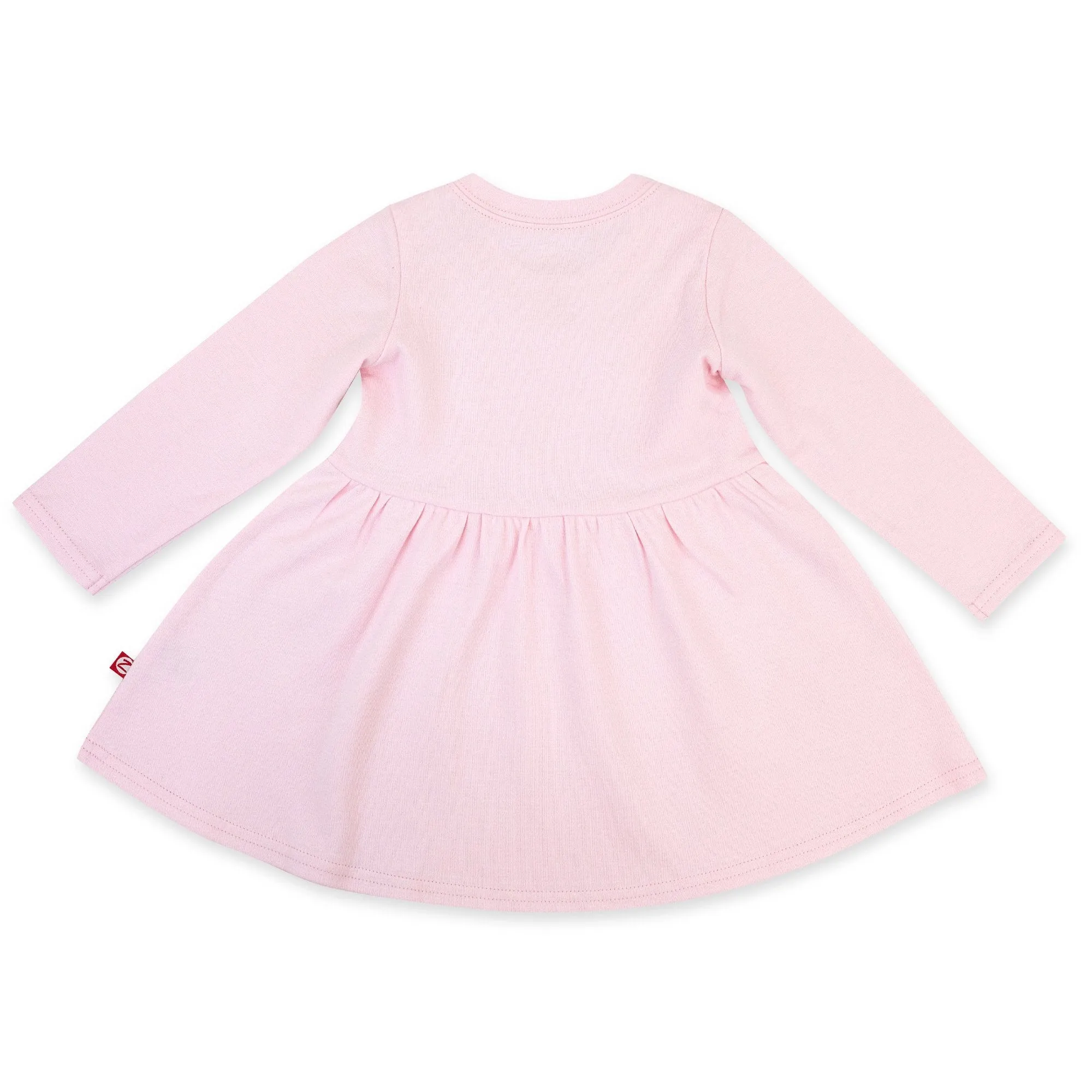 Organic Cotton Long Sleeve Forever Dress - Baby Pink