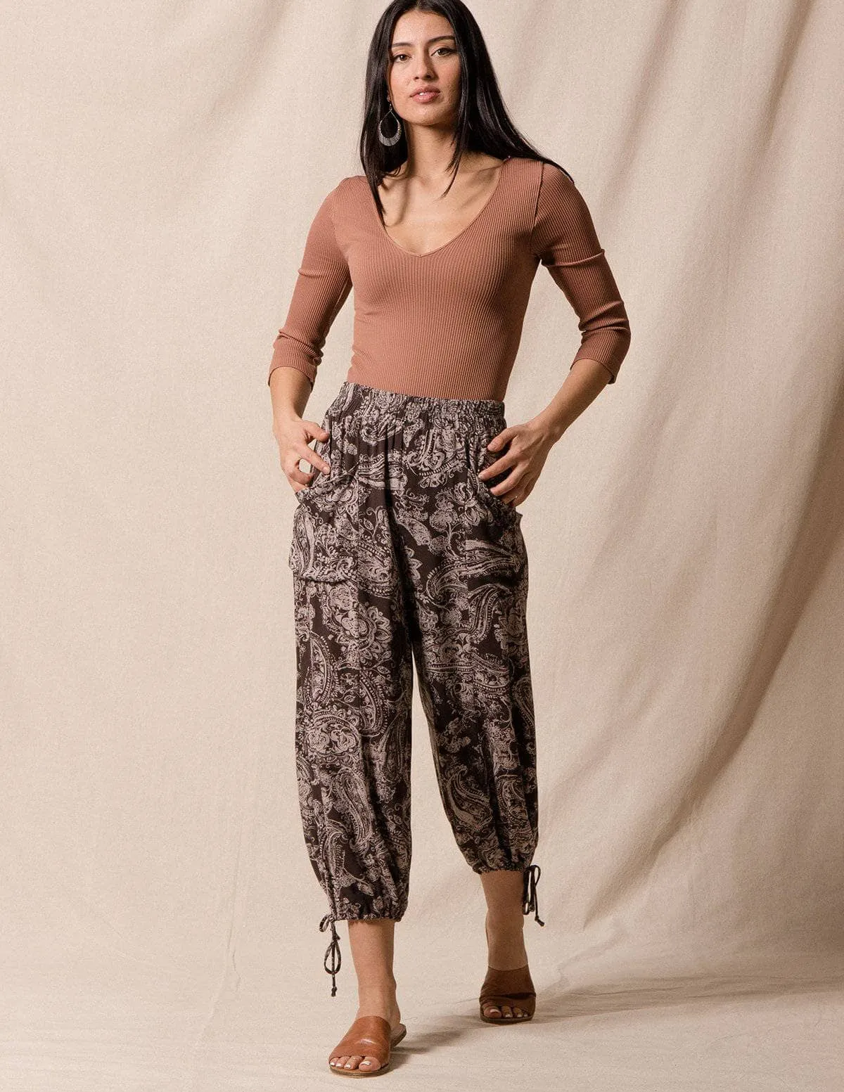 Paisley Jogger Pants - Small Only