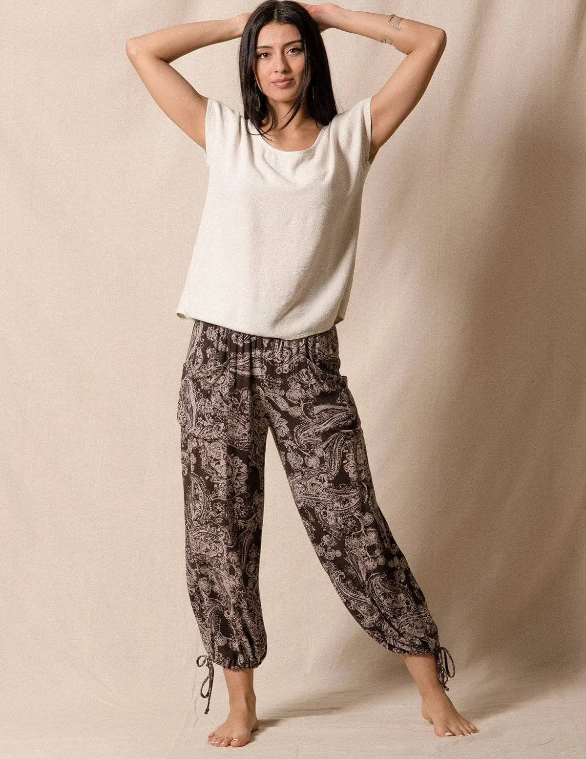 Paisley Jogger Pants - Small Only