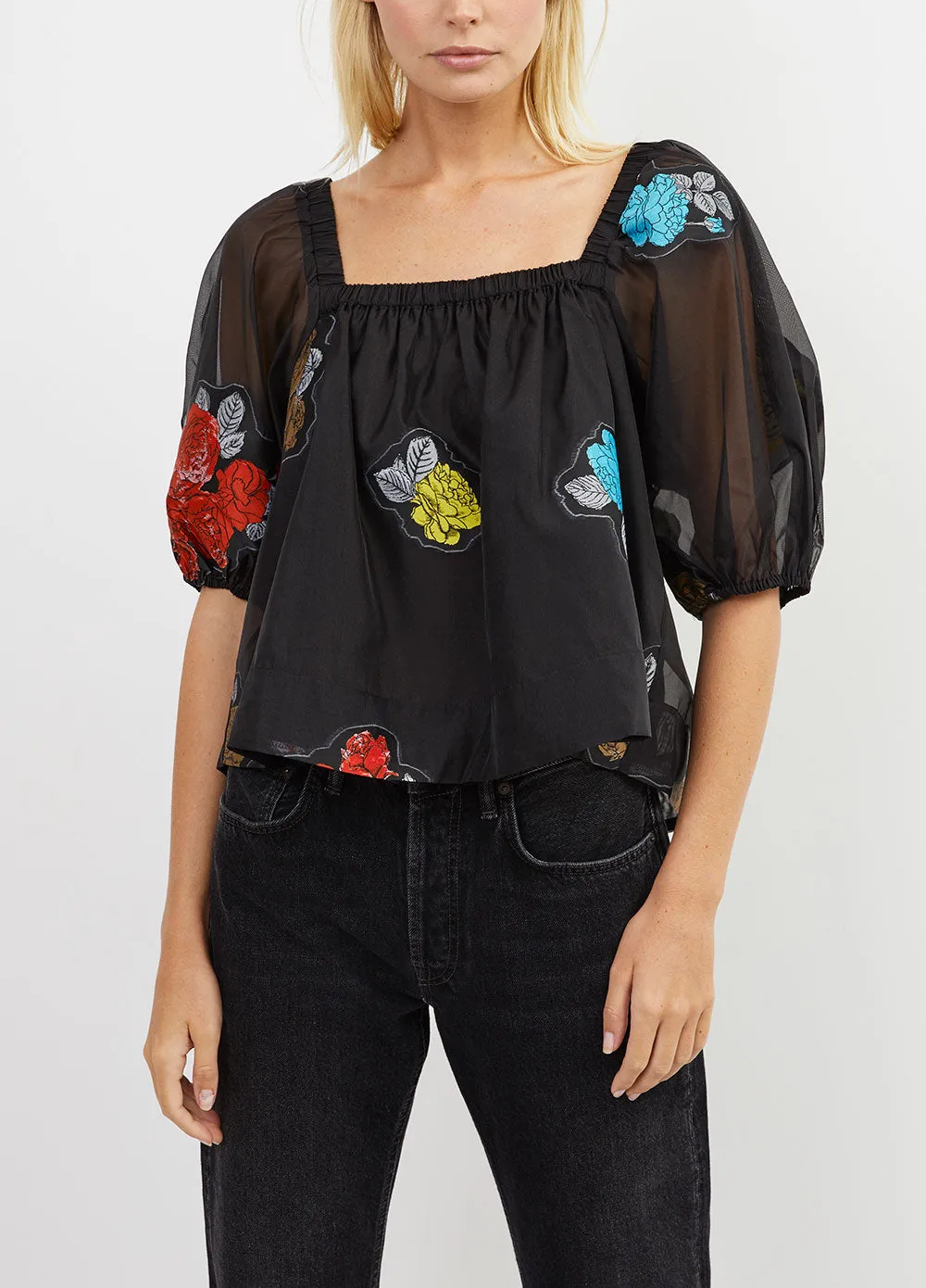 Patch Organza Blouse