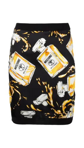 Perfume print skirt