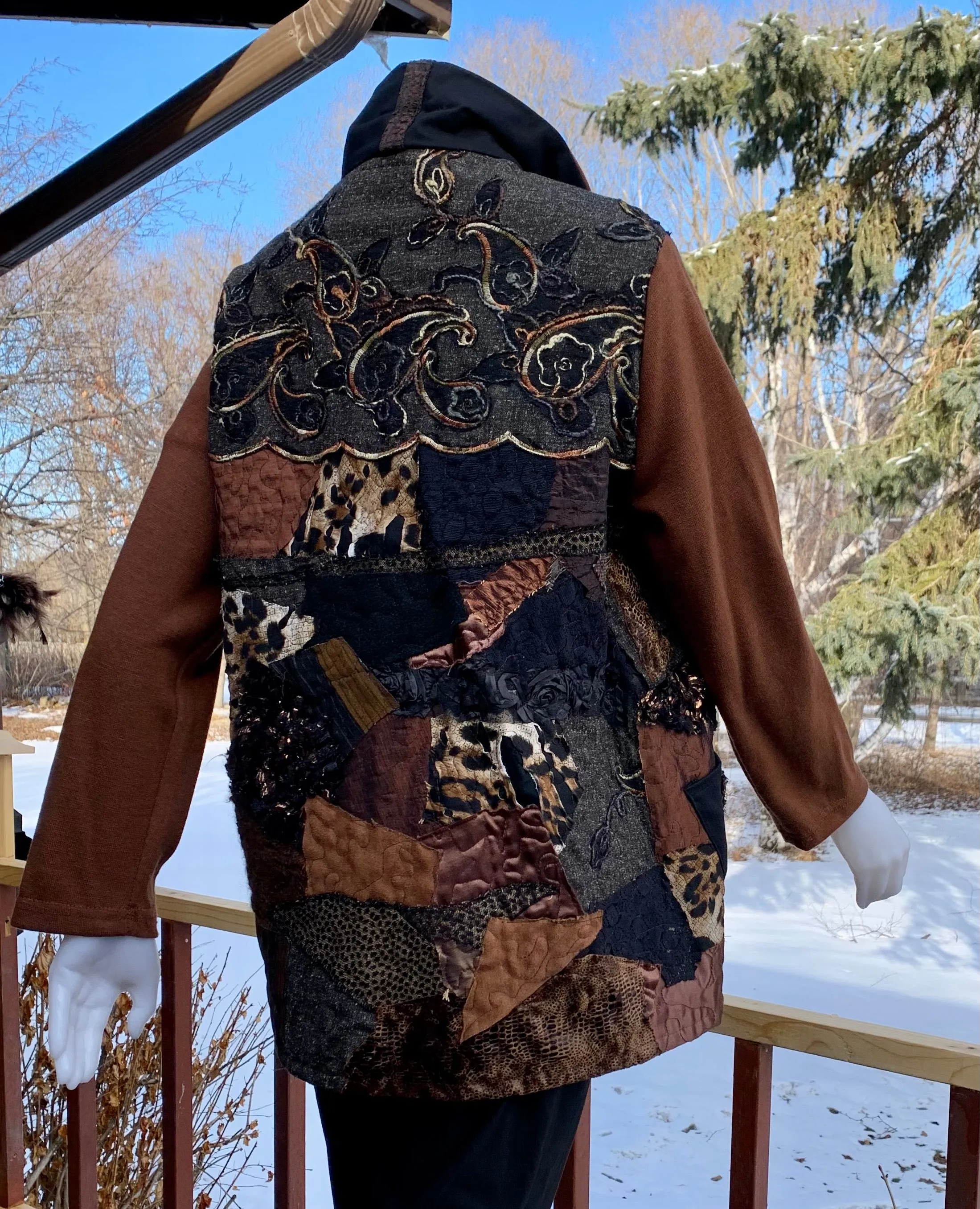 Pieced Brown Creative Chaos Jacket