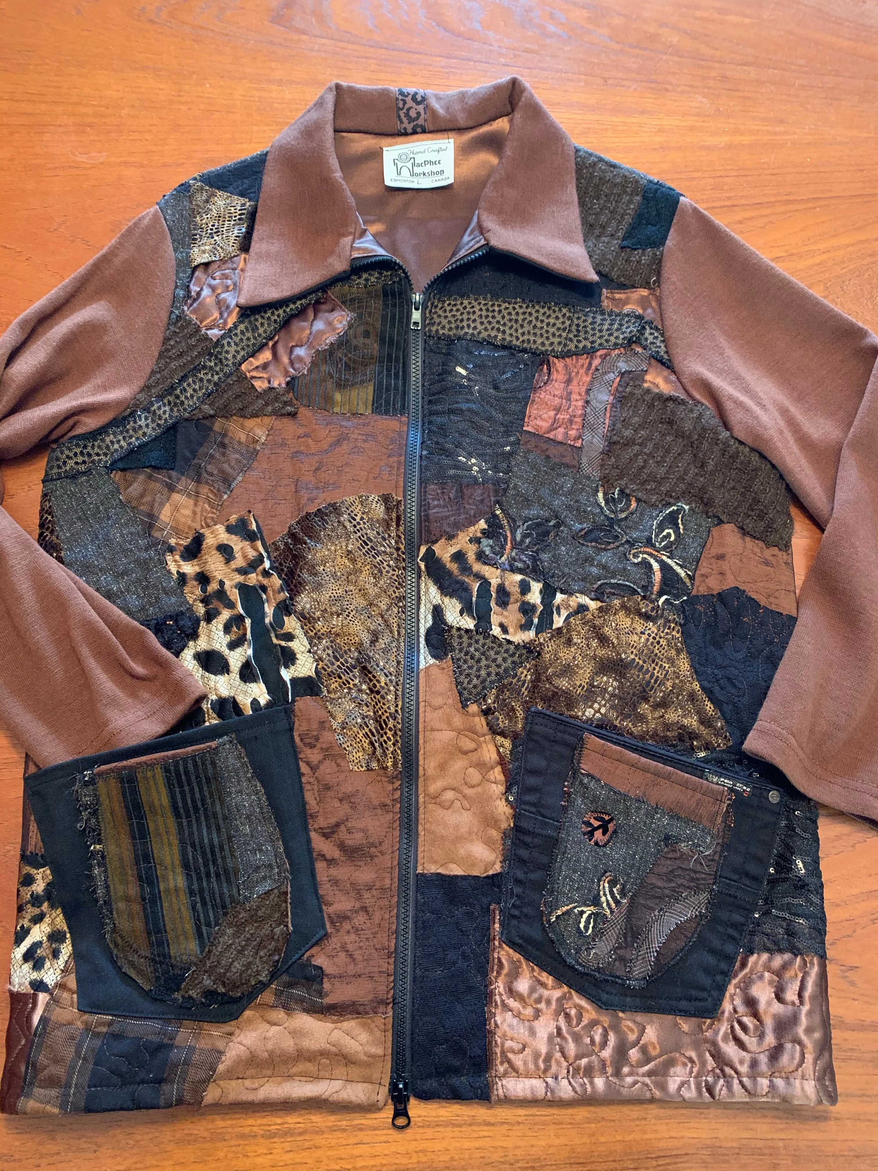 Pieced Brown Creative Chaos Jacket