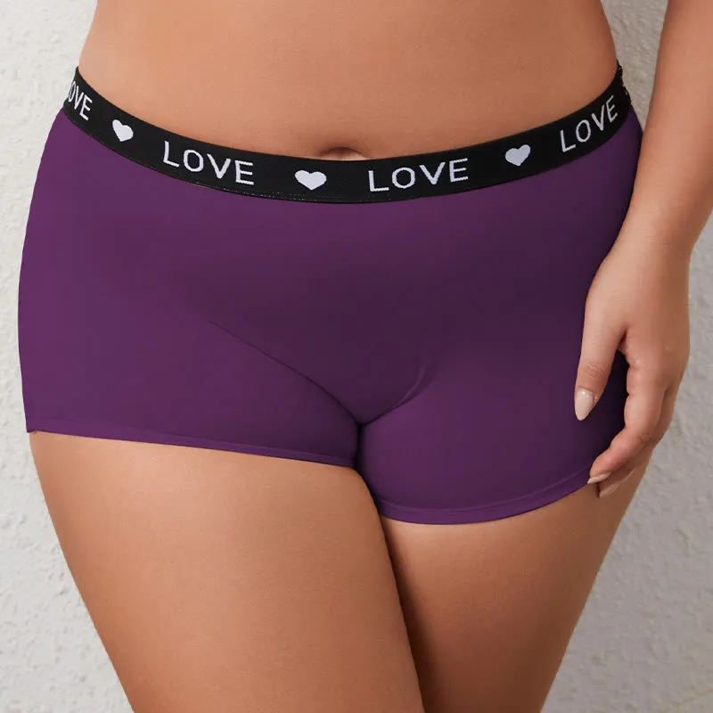 Plus Size Love Boyshort(2 Packs)