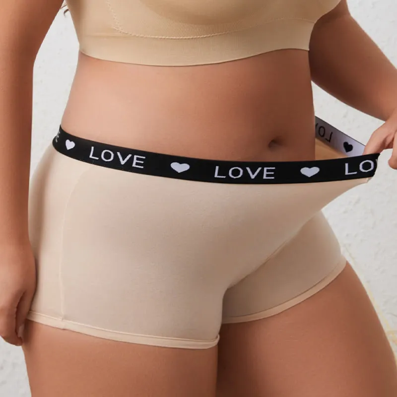 Plus Size Love Boyshort(2 Packs)