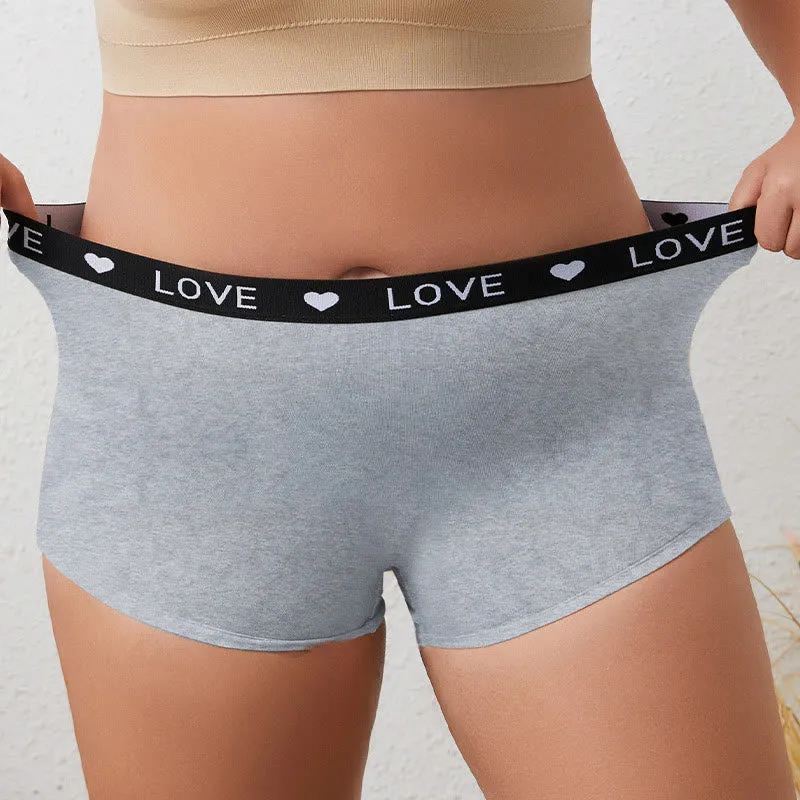 Plus Size Love Boyshort(2 Packs)