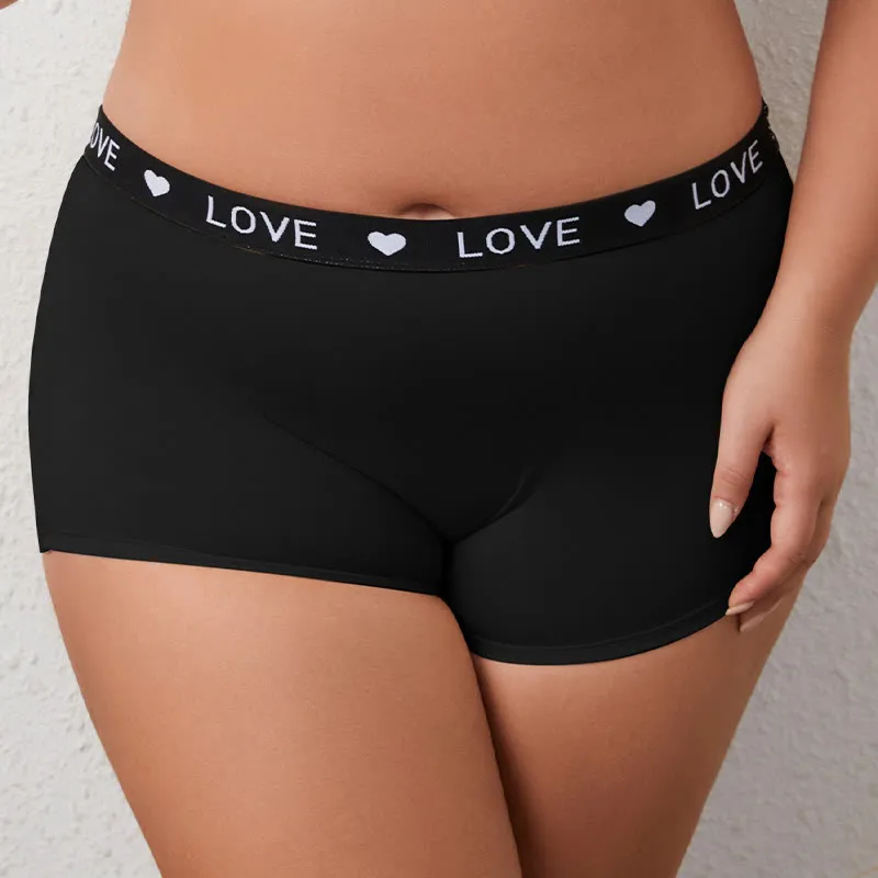 Plus Size Love Boyshort(2 Packs)