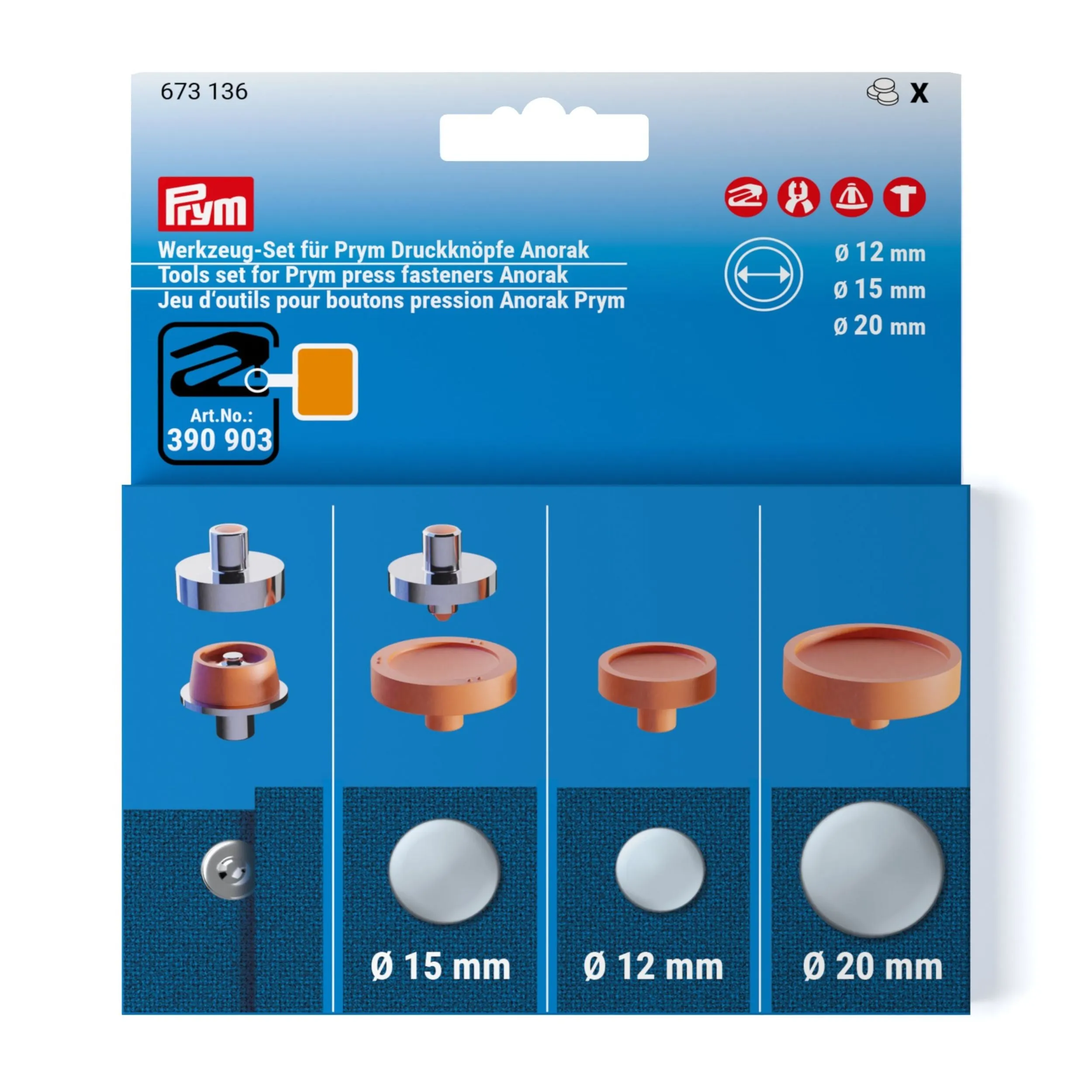 Prym Vario Creative Tool Set for Anorak Press Fasteners