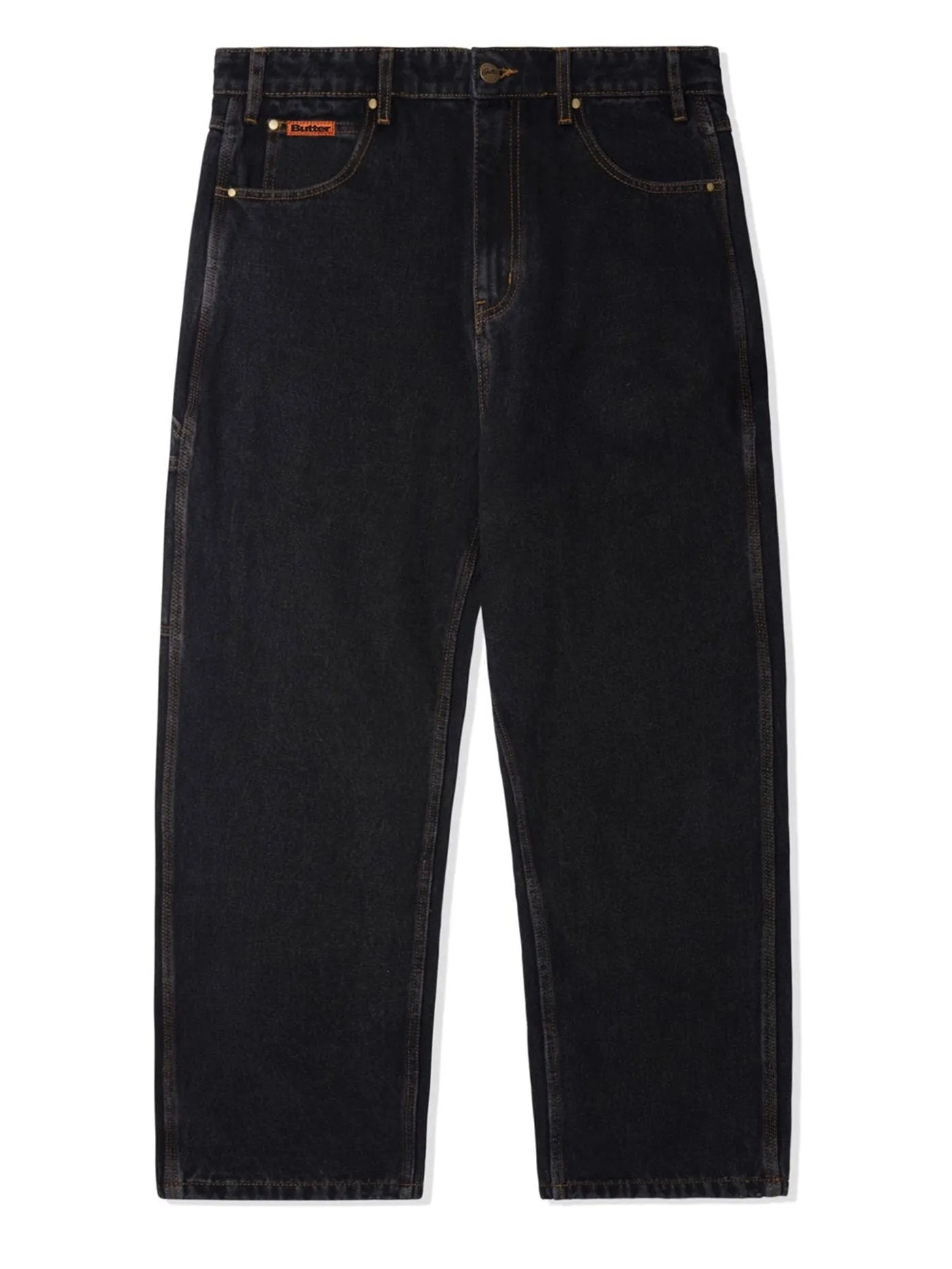 Relaxed Washed Black Jeans