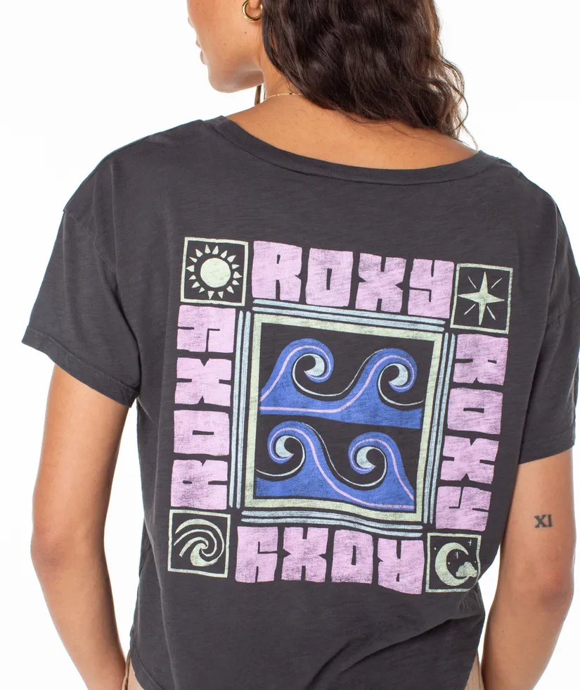 Roxy Wave Block Tee-Phantom