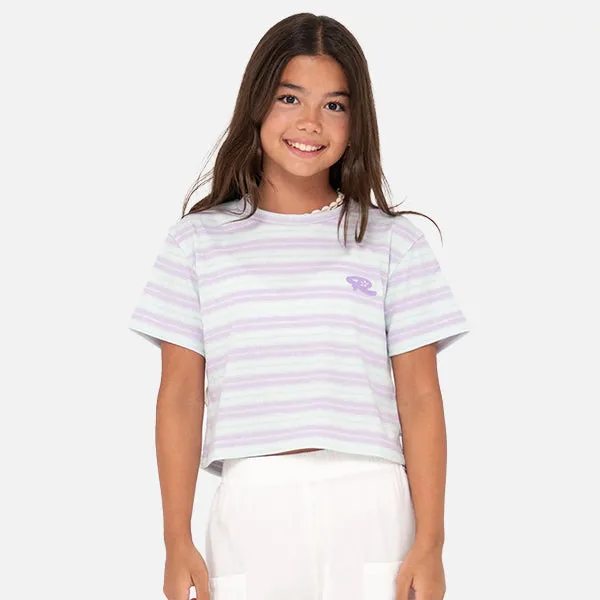 Rusty Girls Camila Stripe Tee - Vibrant Turquoise