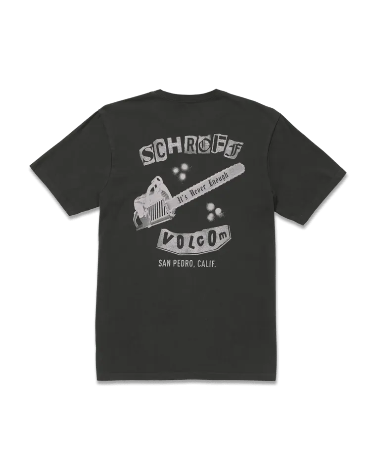 Schroff X Volcom Chainsaw T-Shirt in Stealth