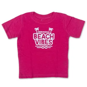 Sol Baby Hermosa Beach Vibes Vintage Pink Short Sleeve Tee