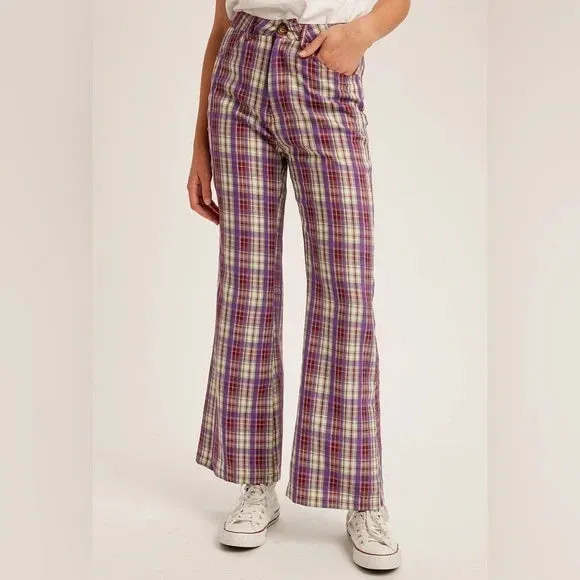 Tai Lavender Plaid Pants