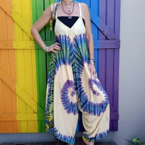 Tie Dye Hippie Romper Jumpsuit Rayon