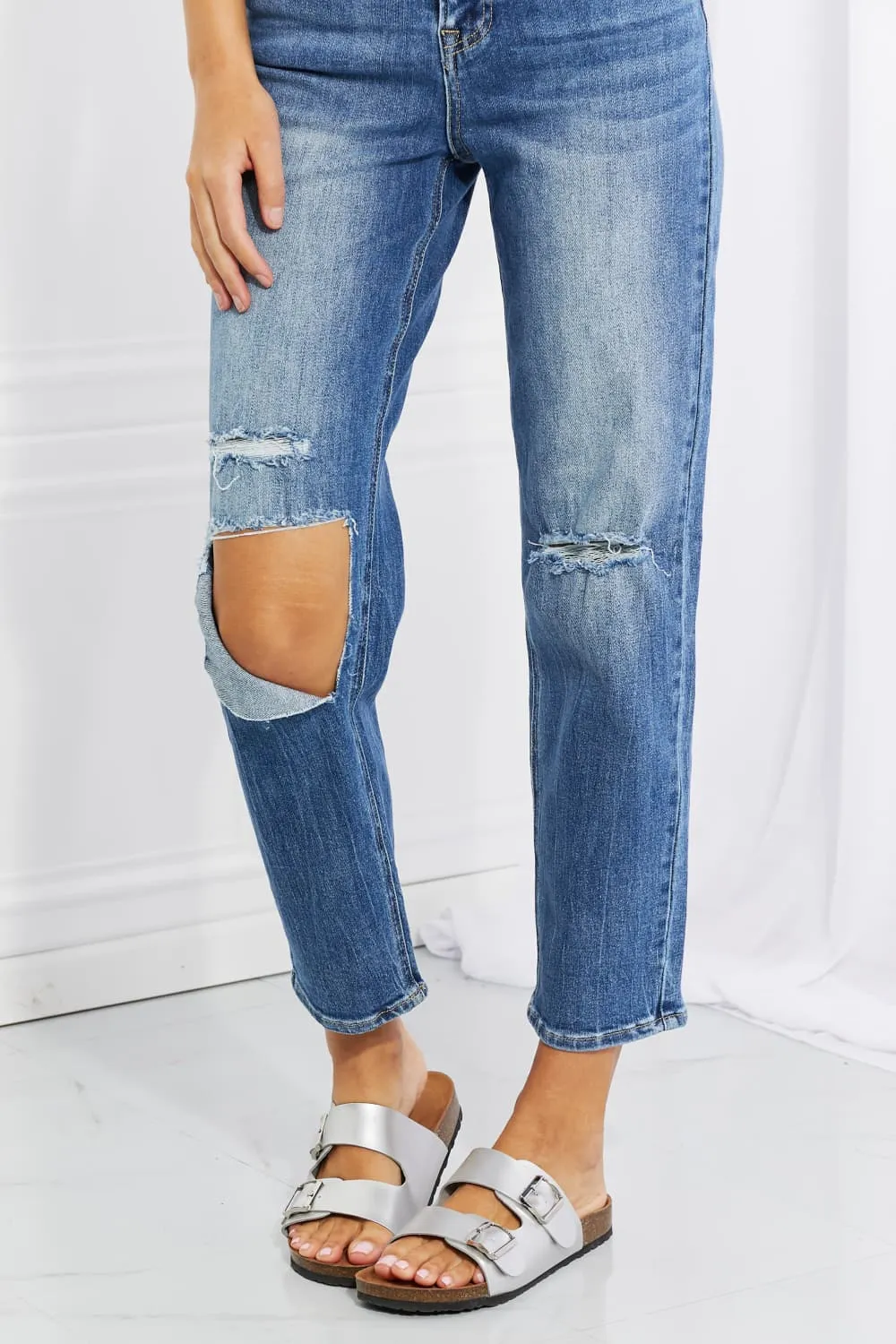 Women's High Rise Relaxed Jeans (Full Size)