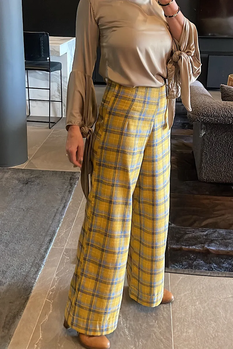 Yellow Tartan Slacks