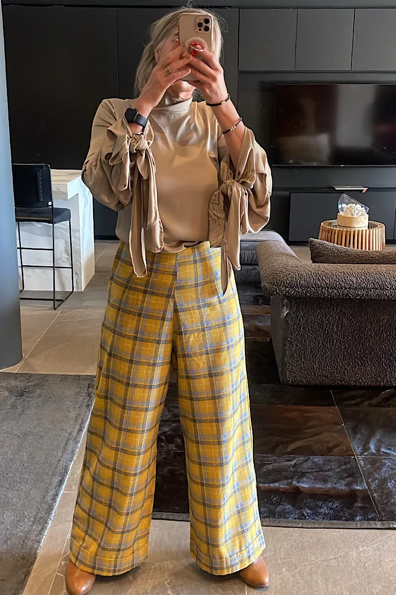 Yellow Tartan Slacks