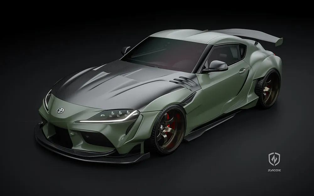 Zacoe Land Shark Carbon Fiber Widebody Kit for Toyota GR Supra A90 A91