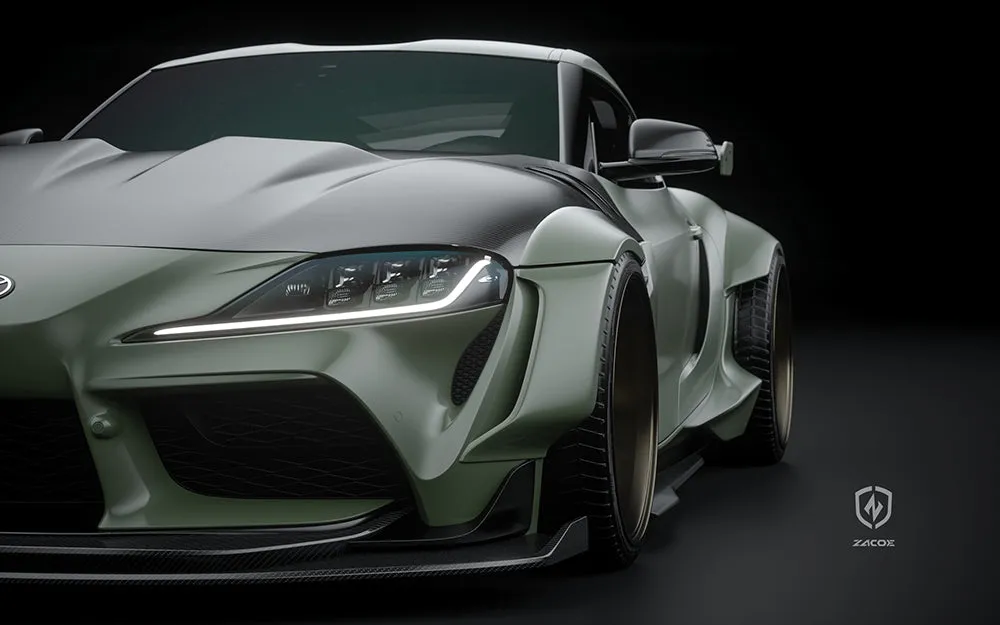 Zacoe Land Shark Carbon Fiber Widebody Kit for Toyota GR Supra A90 A91